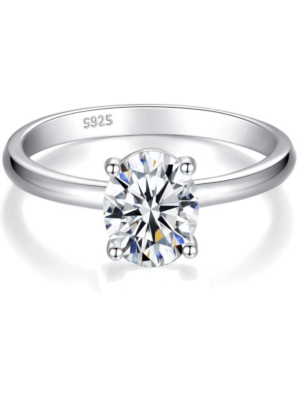Stunning 1CT Moissanite Engagement Ring, D Color VVS1, Sterling Silver & Gold